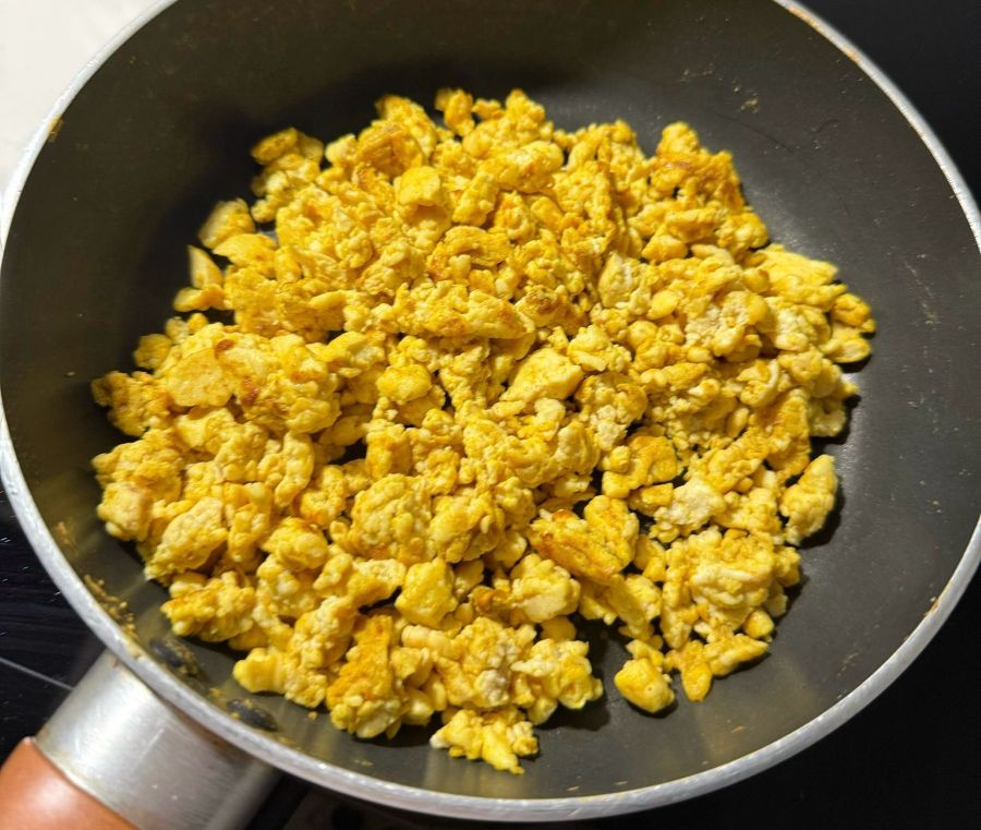 Savory Tofu Scramble with Egg & Turmeric